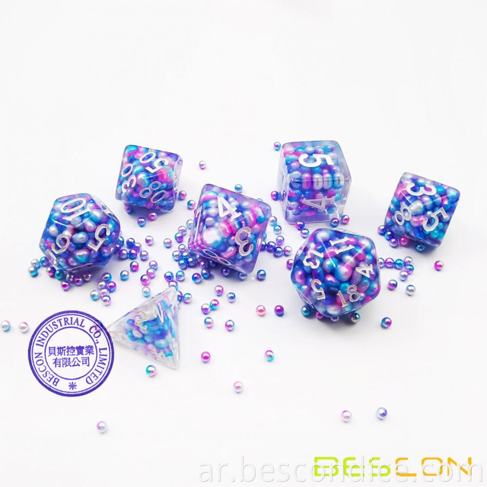 Peacock Pearl Dice For Roleplaying Dice Games 1